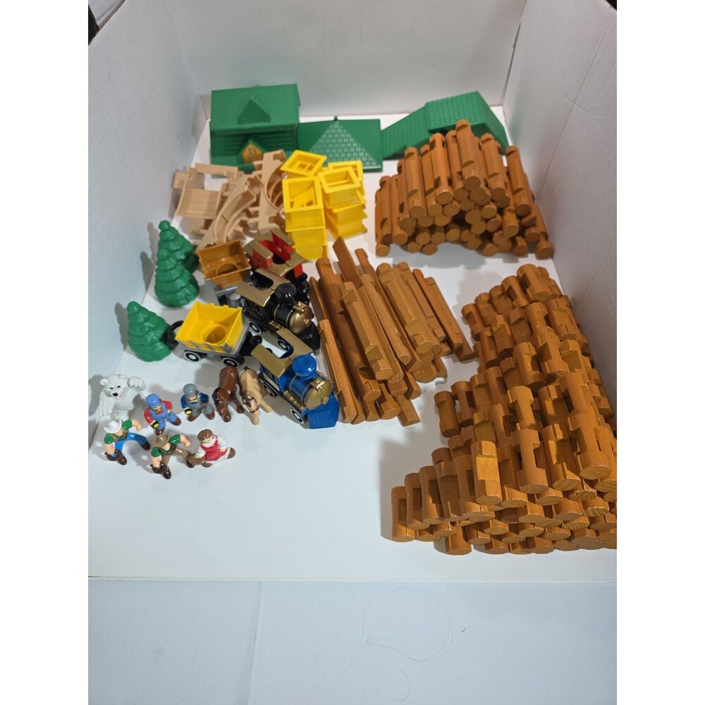 2008 K'nex Woodland Express Lincoln Logs Parts ( NO Tracks)